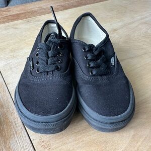 Vans Kids Black Canvas Shoes vans authentic shoes